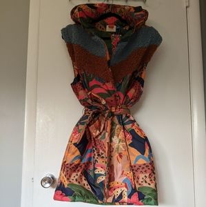 Anthropologie hooded puffy vest